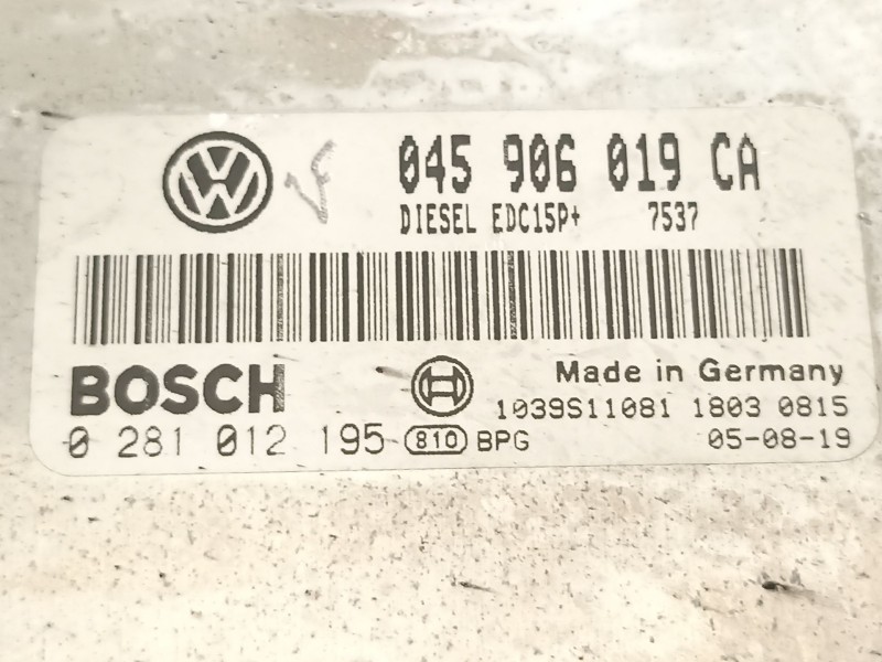 Recambio de centralita motor uce para volkswagen polo (9n3) advance referencia OEM IAM 045906019CA  