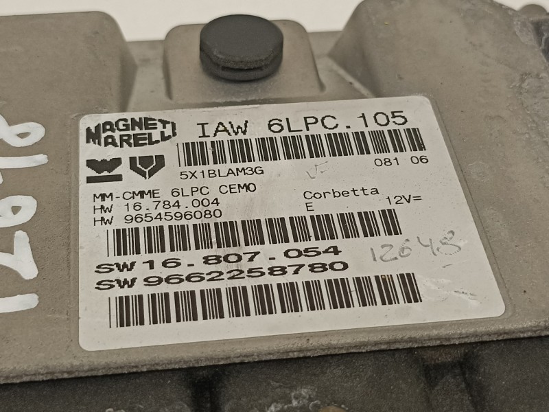 Recambio de centralita motor uce para peugeot 207 1.4 16v cat (kfu / et3j4) referencia OEM IAM 9662258780  