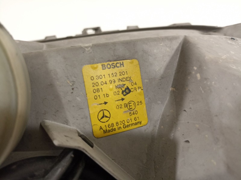 Recambio de faro izquierdo para mercedes-benz clase a (w168) 140 (168.031) referencia OEM IAM A1688200161  