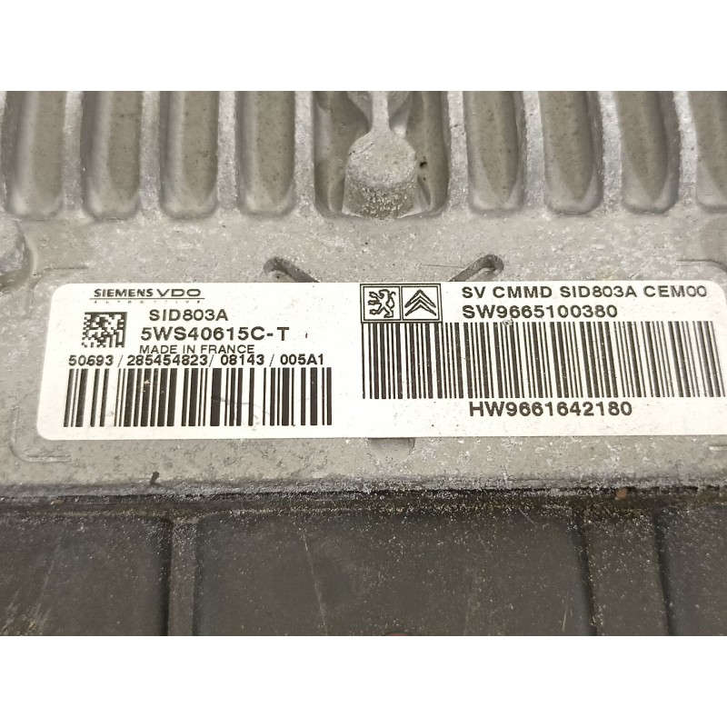 Recambio de centralita motor uce para citroën c4 picasso lx plus referencia OEM IAM 9665100380 5WS40615CT SID83A