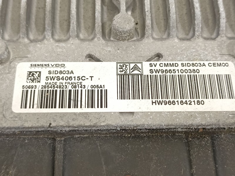Recambio de centralita motor uce para citroën c4 picasso lx plus referencia OEM IAM 9665100380 5WS40615CT SID83A