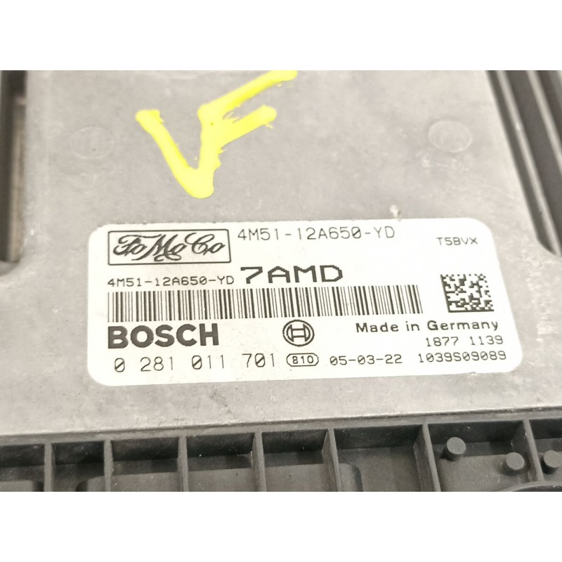 Recambio de centralita motor uce para ford focus berlina (cap) ambiente (d) referencia OEM IAM 4M5112A650YD  0281011701