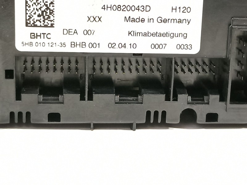 Recambio de mando climatizador para audi a8 (4h) 4.2 tdi quattro referencia OEM IAM 4h0820043d  