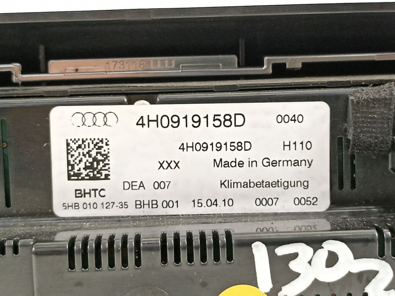 Recambio de mando climatizador para audi a8 (4h) 4.2 tdi quattro referencia OEM IAM 4h0919158d  
