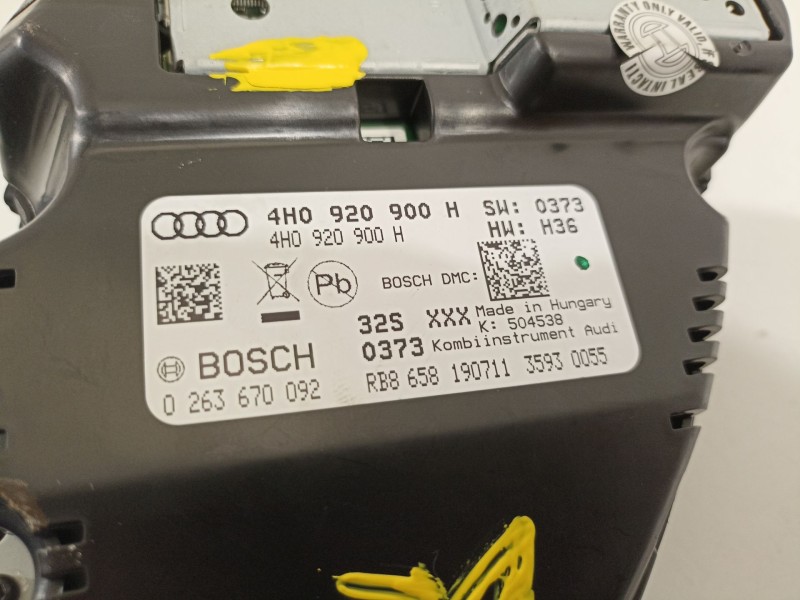 Recambio de cuadro instrumentos para audi a8 (4h) 4.2 tdi quattro referencia OEM IAM 4H0920900H  