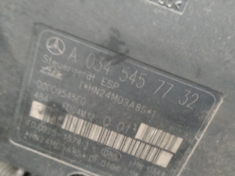 Recambio de abs para mercedes-benz clase c (w203) berlina 270 cdi (203.016) referencia OEM IAM A0054312912 A0345457732 