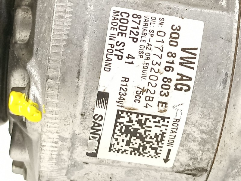 Recambio de compresor aire acondicionado para seat ibiza (kj1) fr ib referencia OEM IAM 3Q0816803E  