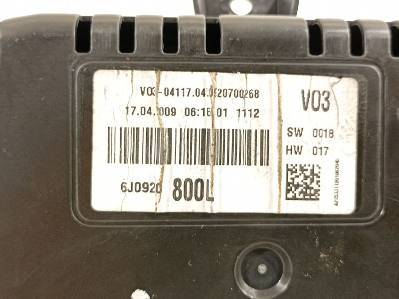 Recambio de cuadro instrumentos para seat ibiza (6j5) ecomotive referencia OEM IAM 6J0920800L  