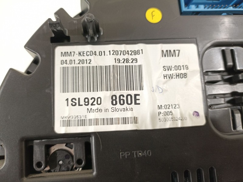 Recambio de cuadro instrumentos para seat mii (kf1) reference referencia OEM IAM 1SL920860E  