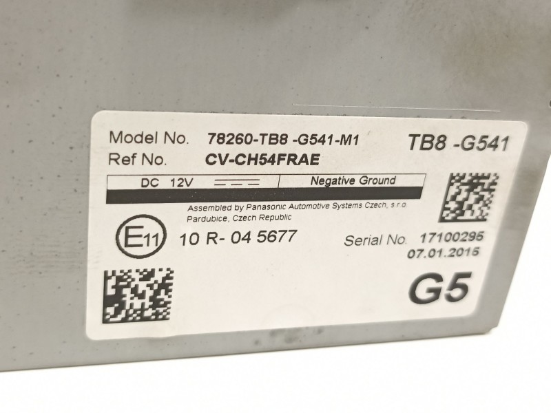 Recambio de pantalla multifuncion para honda civic tourer (fk) comfort referencia OEM IAM 78260TB8  78260TB8G541M1