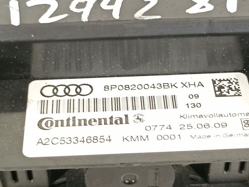 Recambio de mando climatizador para audi a3 (8p) 1.9 tdi ambiente referencia OEM IAM 8P0820043BK  