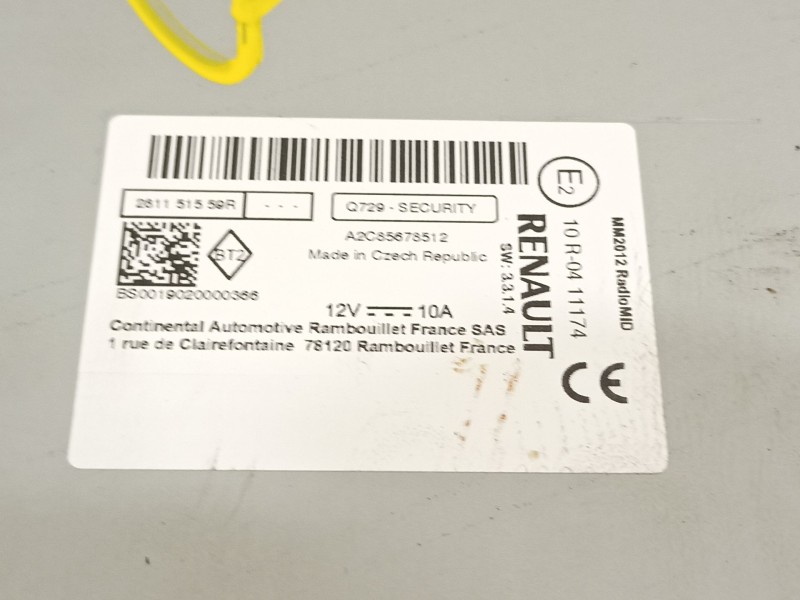 Recambio de sistema audio / radio cd para renault captur limited referencia OEM IAM 281151559R  