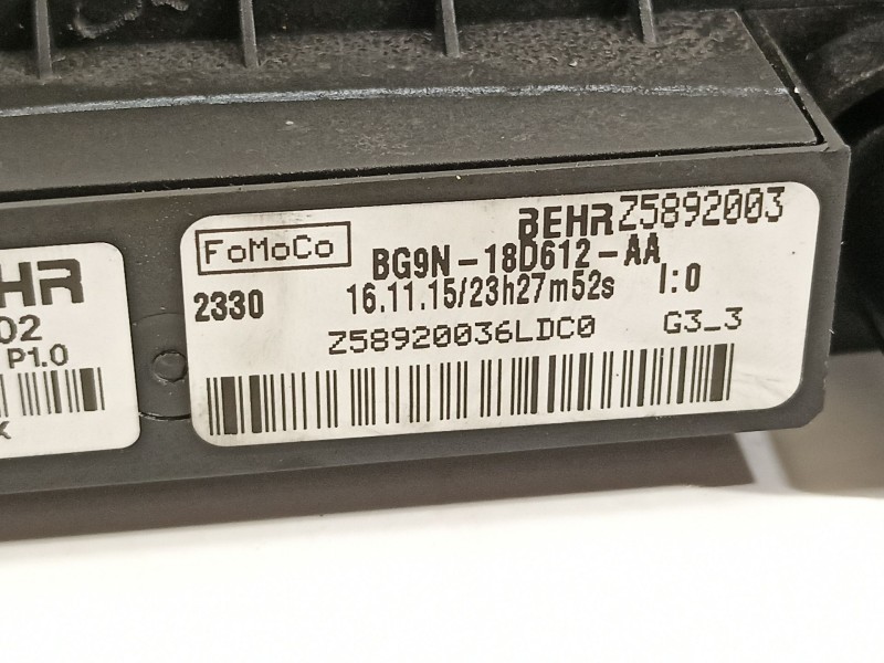 Recambio de resistencia calefaccion para land rover range rover evoque (l538) 2.0 d 4x4 referencia OEM IAM BG9N18D612AA  LR03289