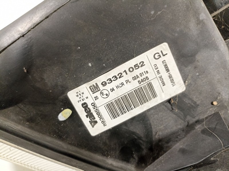 Recambio de faro izquierdo para opel meriva enjoy referencia OEM IAM 93175364  