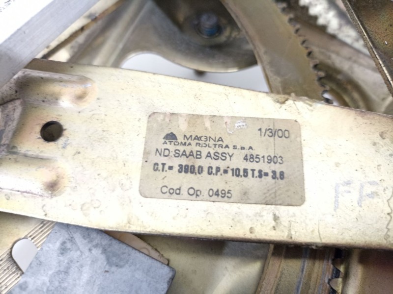 Recambio de elevalunas trasero derecho para saab 9-3 cabrio 2.0 se turbo referencia OEM IAM 4851903  