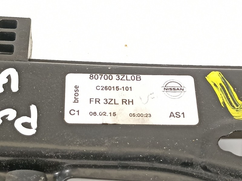 Recambio de elevalunas delantero derecho para nissan pulsar (c13) acenta referencia OEM IAM 807003zl0b  