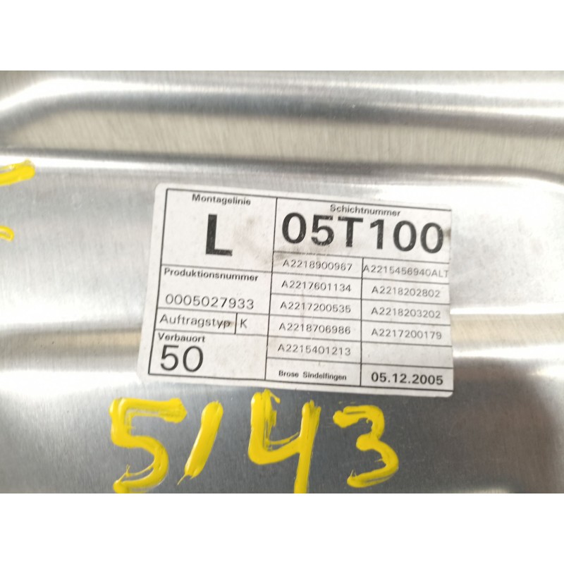 Recambio de elevalunas delantero izquierdo para mercedes-benz clase s (w221) berlina 350 (221.056) referencia OEM IAM A221890096