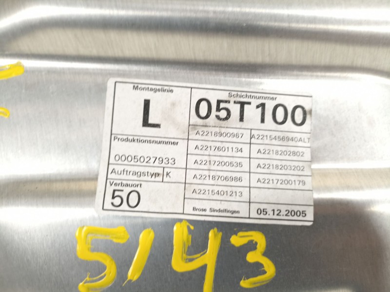 Recambio de elevalunas delantero izquierdo para mercedes-benz clase s (w221) berlina 350 (221.056) referencia OEM IAM A221890096