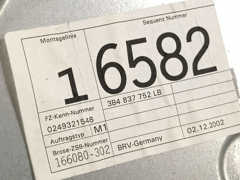 Recambio de elevalunas delantero derecho para volkswagen passat berlina (3b3) advance referencia OEM IAM 3B4837756  