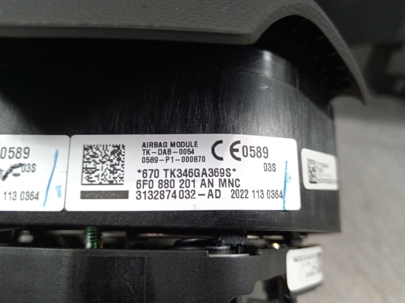 Recambio de kit airbag para seat ibiza v (kj1, kjg) 1.0 tsi referencia OEM IAM 6F1857075 6F0880201 5QF959655