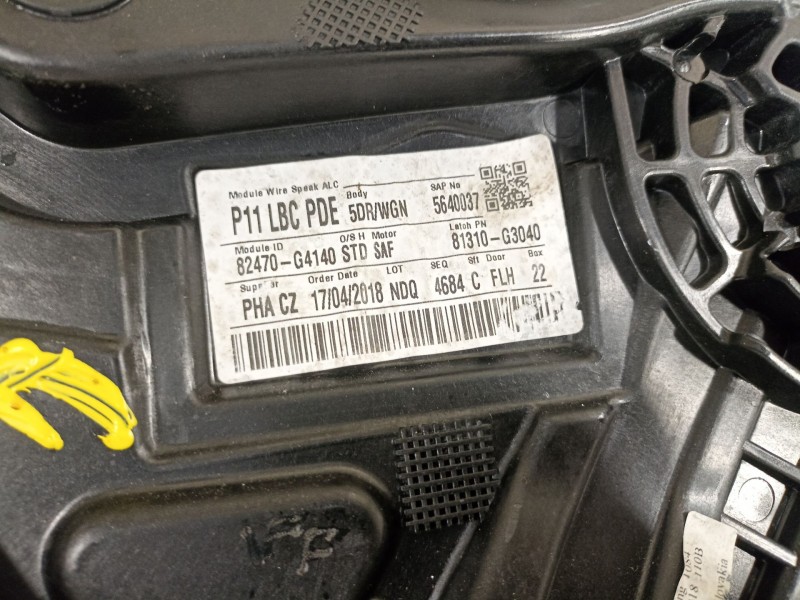 Recambio de elevalunas trasero izquierdo para hyundai i30 (pd) essence referencia OEM IAM 9360000100  