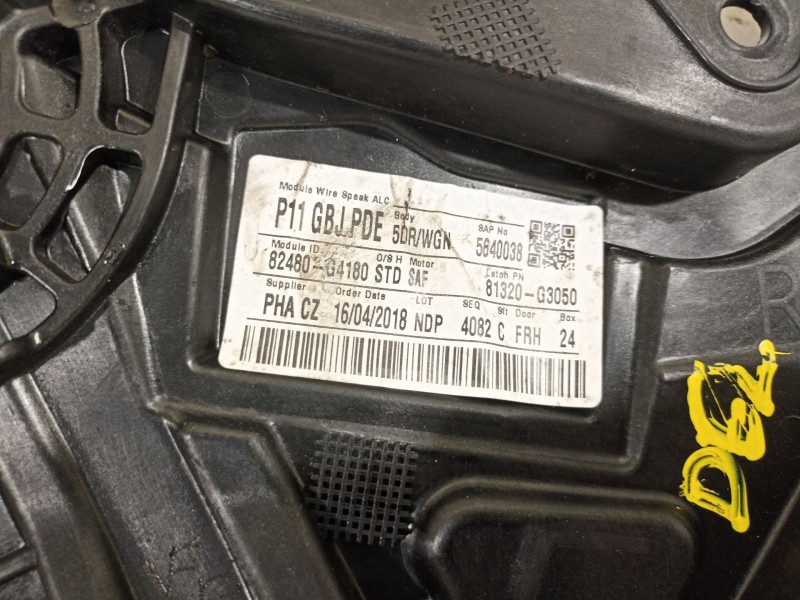 Recambio de elevalunas delantero derecho para hyundai i30 (pd) essence referencia OEM IAM 82480G4180  