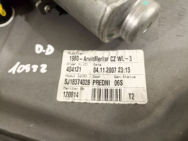 Recambio de elevalunas delantero derecho para skoda fabia (5j2 ) sport referencia OEM IAM 5j1837402b  6q2959801