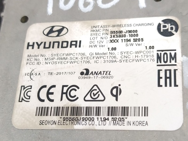 Recambio de modulo electronico para hyundai kona tecno 2wd referencia OEM IAM 95560J9000  