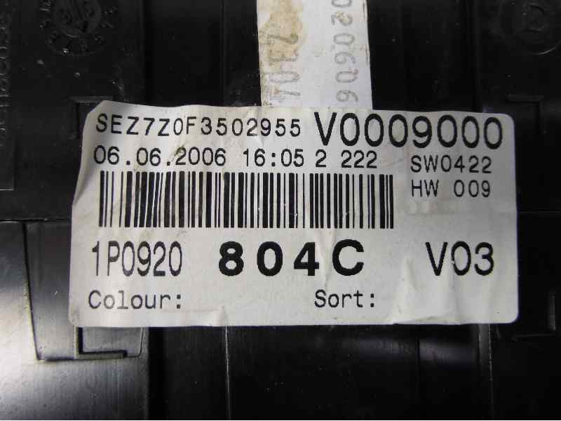 Recambio de cuadro instrumentos para seat leon (1p1) reference referencia OEM IAM 1P0920804C  