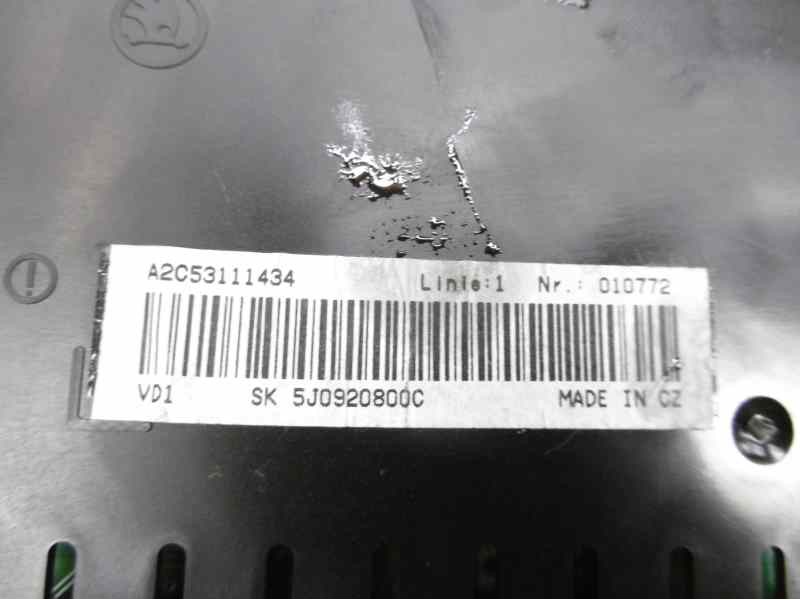 Recambio de cuadro instrumentos para skoda roomster (5j7) urban referencia OEM IAM 5J0920800C  