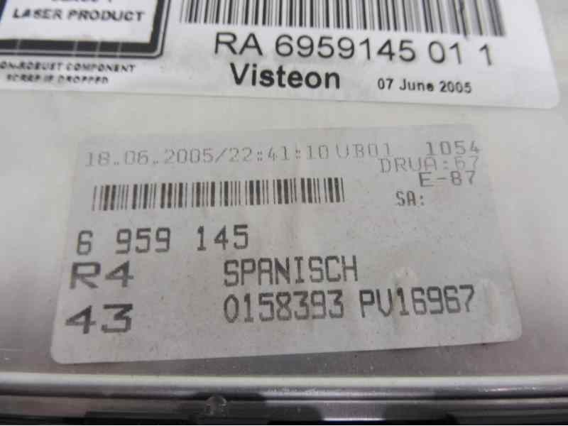 Recambio de sistema audio / radio cd para bmw serie 1 berlina (e81/e87) 118d referencia OEM IAM 6959145 6959145 01 1 