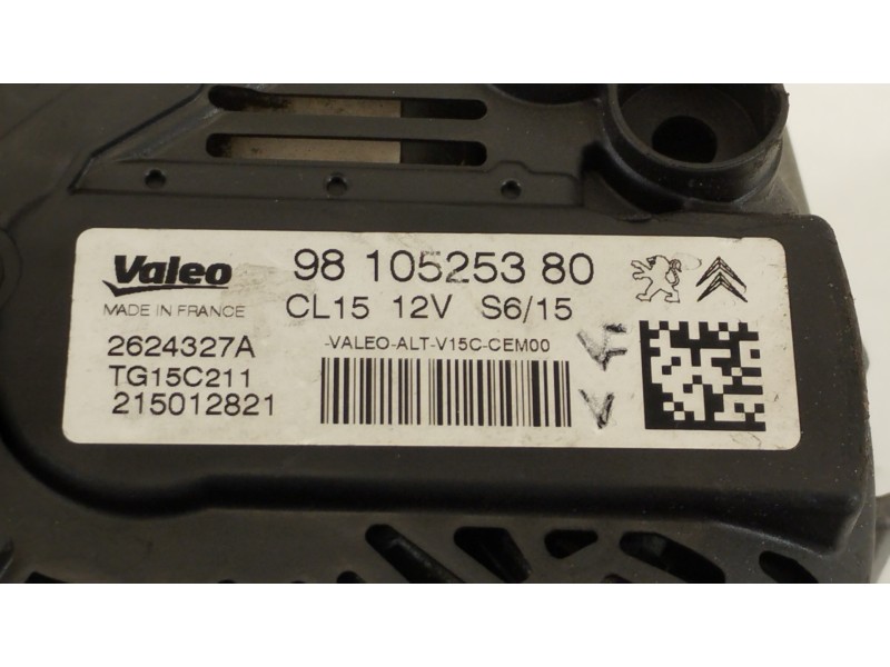 Recambio de alternador para citroën c4 lim. feel referencia OEM IAM 9810525380 TG15C211 2624327A
