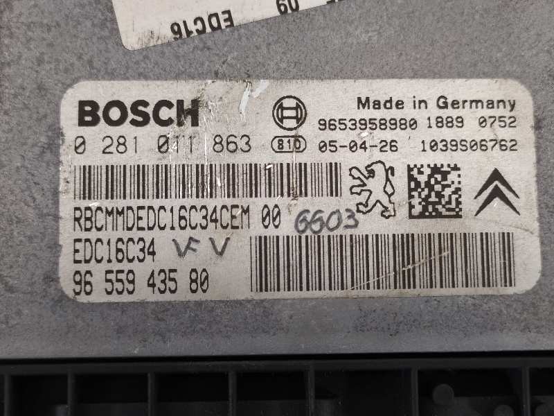 Recambio de centralita motor uce para peugeot 307 (s1) xt referencia OEM IAM 9655943580  0281011863