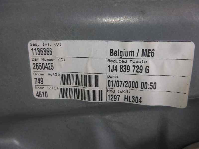 Recambio de elevalunas trasero izquierdo para volkswagen golf iv berlina (1j1) 25 aniversario referencia OEM IAM 1J4839729J  