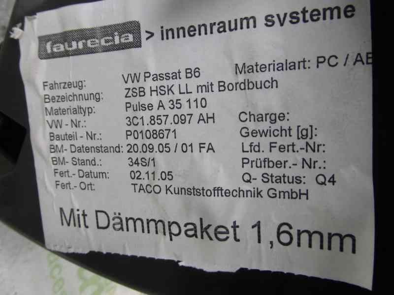 Recambio de guantera para volkswagen passat berlina (3c2) advance referencia OEM IAM 3C1857097AH  