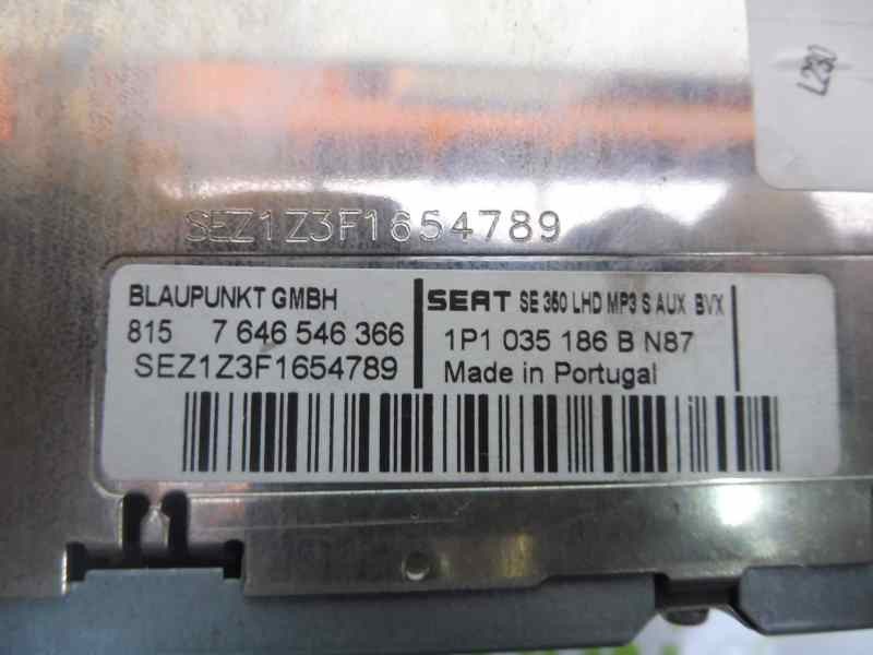 Recambio de sistema audio / radio cd para seat leon (1p1) stylance / style referencia OEM IAM 1P1035186B  