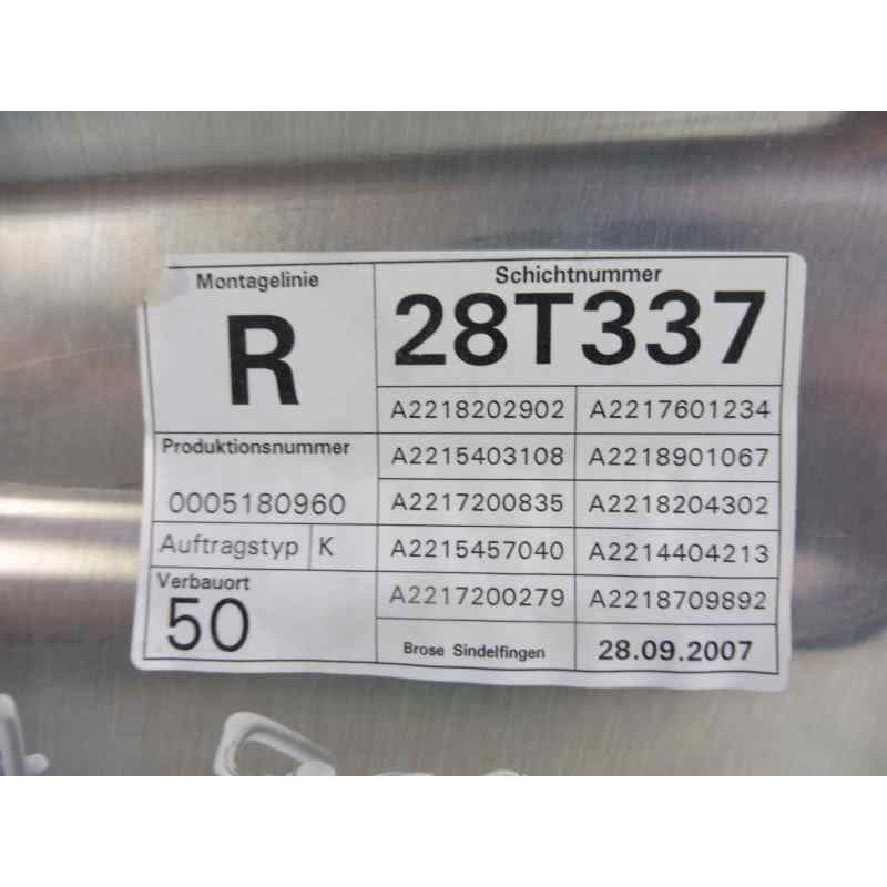 Recambio de elevalunas delantero derecho para mercedes-benz clase s (w221) berlina 500 l (221.171) referencia OEM IAM 2218202902