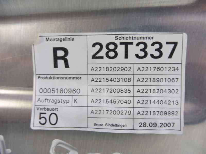 Recambio de elevalunas delantero derecho para mercedes-benz clase s (w221) berlina 500 l (221.171) referencia OEM IAM 2218202902