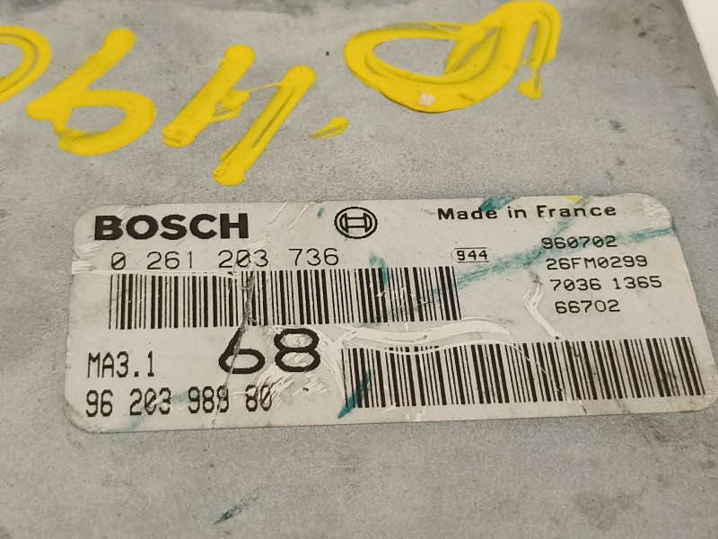 Recambio de centralita motor uce para citroën saxo 1.1 x referencia OEM IAM 9620398980  