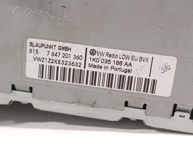 Recambio de sistema audio / radio cd para volkswagen golf plus (5m1) edition referencia OEM IAM 1K0035186AA  