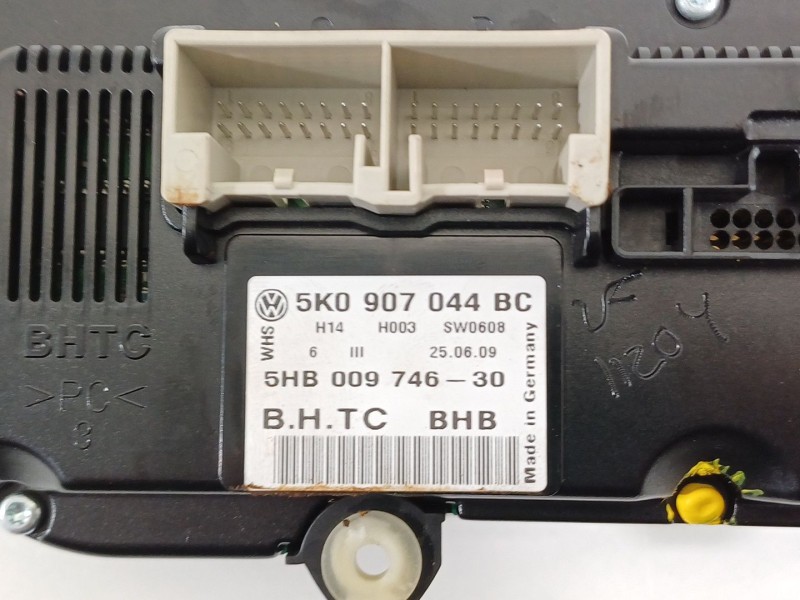 Recambio de mando climatizador para volkswagen golf vi (5k1) advance referencia OEM IAM 5K0907044BC  