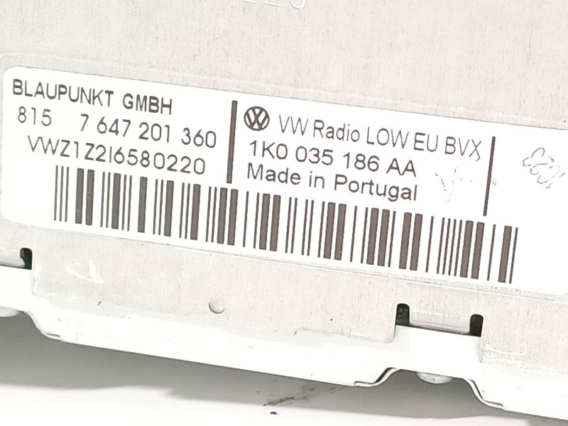 Recambio de sistema audio / radio cd para volkswagen golf vi (5k1) advance referencia OEM IAM 1K0035186AA  