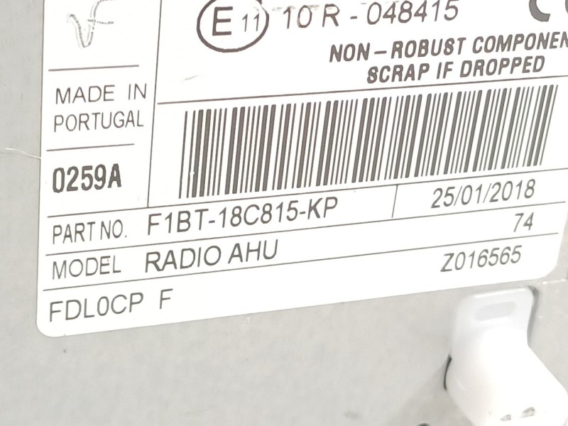 Recambio de sistema audio / radio cd para ford focus turn. st-line b&r referencia OEM IAM F1BT18C815KP  