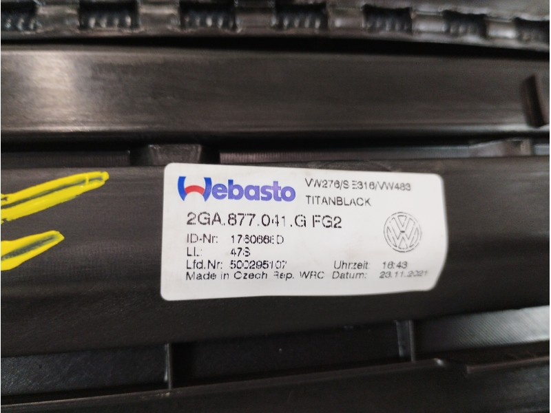 Recambio de techo electrico para volkswagen t-roc advance referencia OEM IAM 2GA817101  