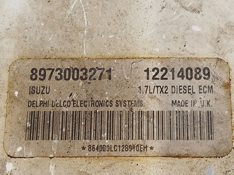 Recambio de centralita motor uce para opel combo tour 1.7 di 16v referencia OEM IAM 8973003271  12214089