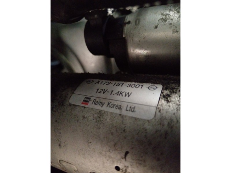 Recambio de motor arranque para ssangyong korando line 4x2 referencia OEM IAM A1721513001  