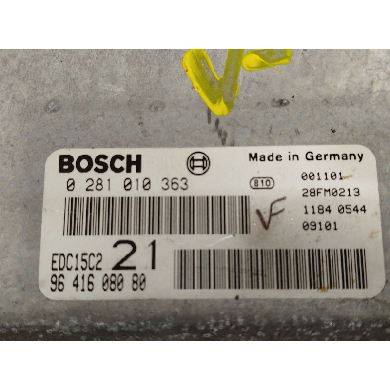 Recambio de centralita motor uce para peugeot 406 (8b) 2.0 hdi 110 referencia OEM IAM 9641608080  0281010363