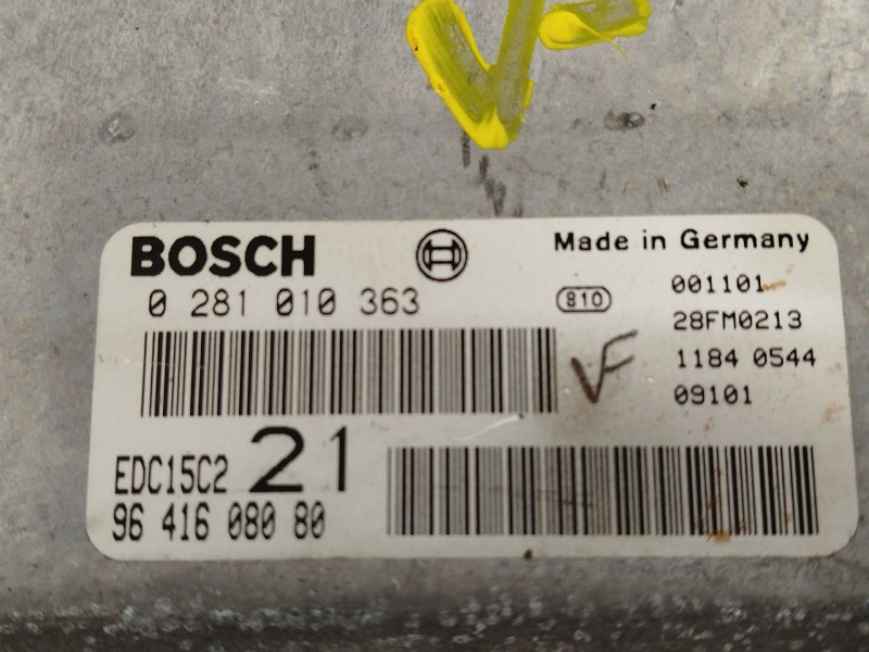 Recambio de centralita motor uce para peugeot 406 (8b) 2.0 hdi 110 referencia OEM IAM 9641608080  0281010363