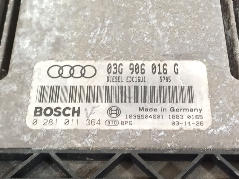 Recambio de centralita motor uce para audi a3 (8p1) 2.0 tdi 16v referencia OEM IAM 03G906016G  0281011364