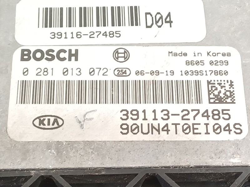 Recambio de centralita motor uce para kia carens (un) concept referencia OEM IAM 3911327485  0281013072